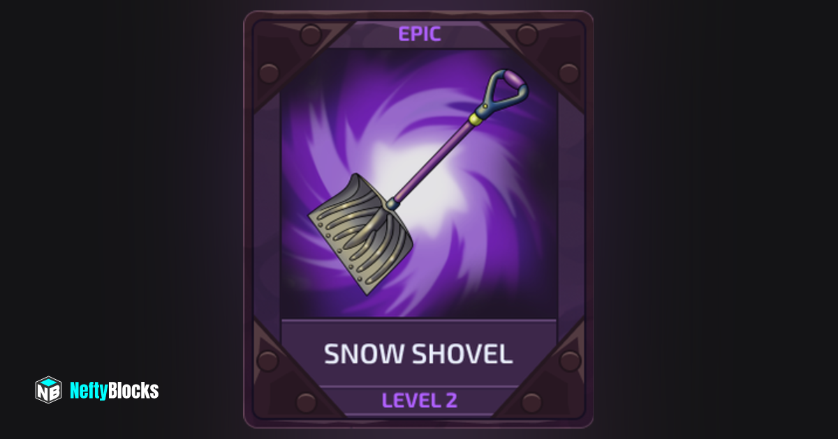 Snow Shovel Level 2 NeftyBlocks The 1 Trade to Earn NFT