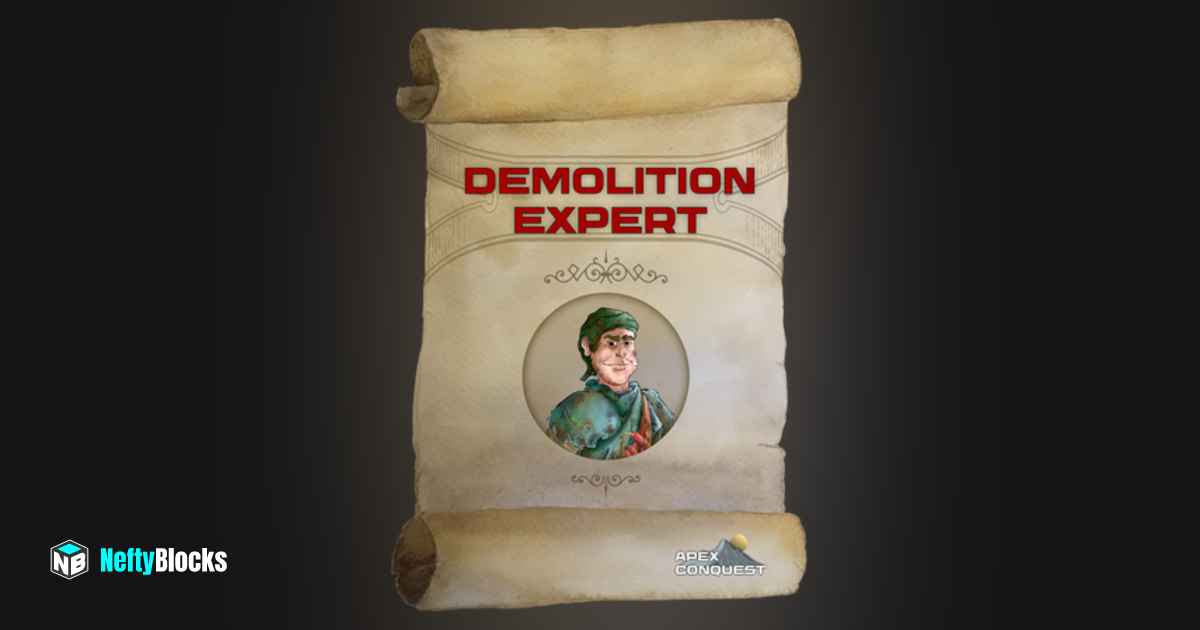 Demolition expert 136 neftyblocks the 1 trade to earn nft