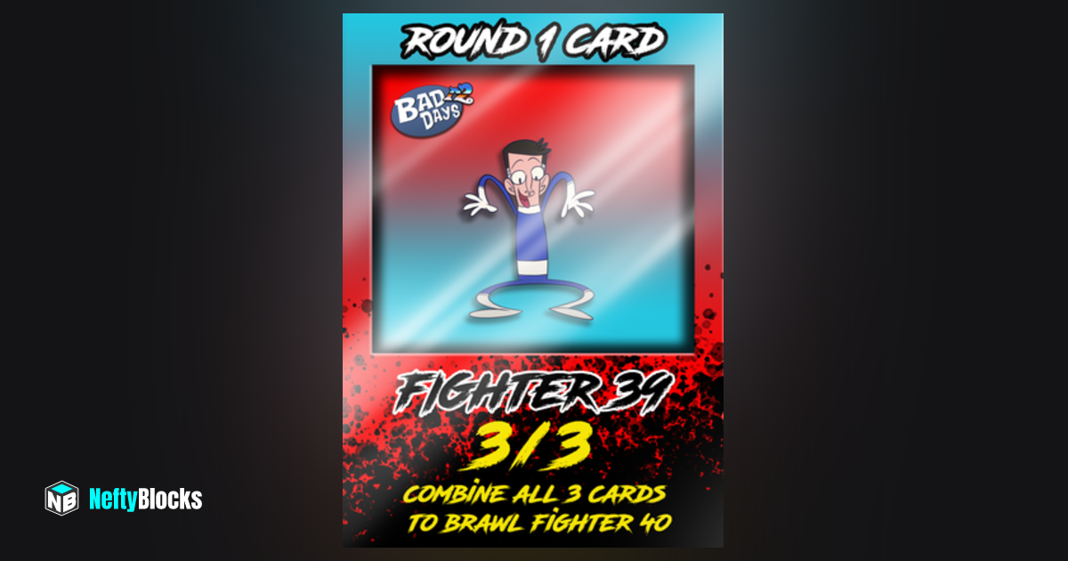 Battle fighter 39 (3/3) 110 NeftyBlocks The 1 Trade to Earn NFT