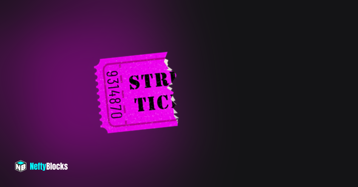 Pink Stream Ticket Stub (L) 337 NeftyBlocks The 1 Trade to Earn