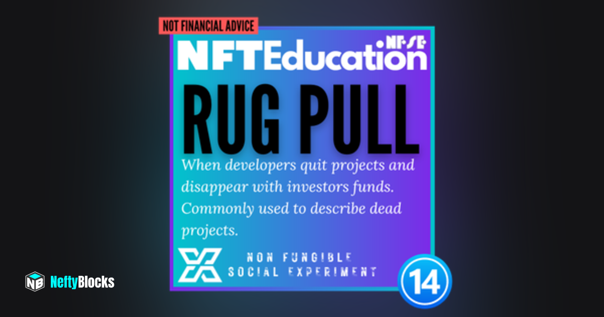 NFT Education 14 Rug Pull 306 NeftyBlocks The 1 Trade to Earn NFT