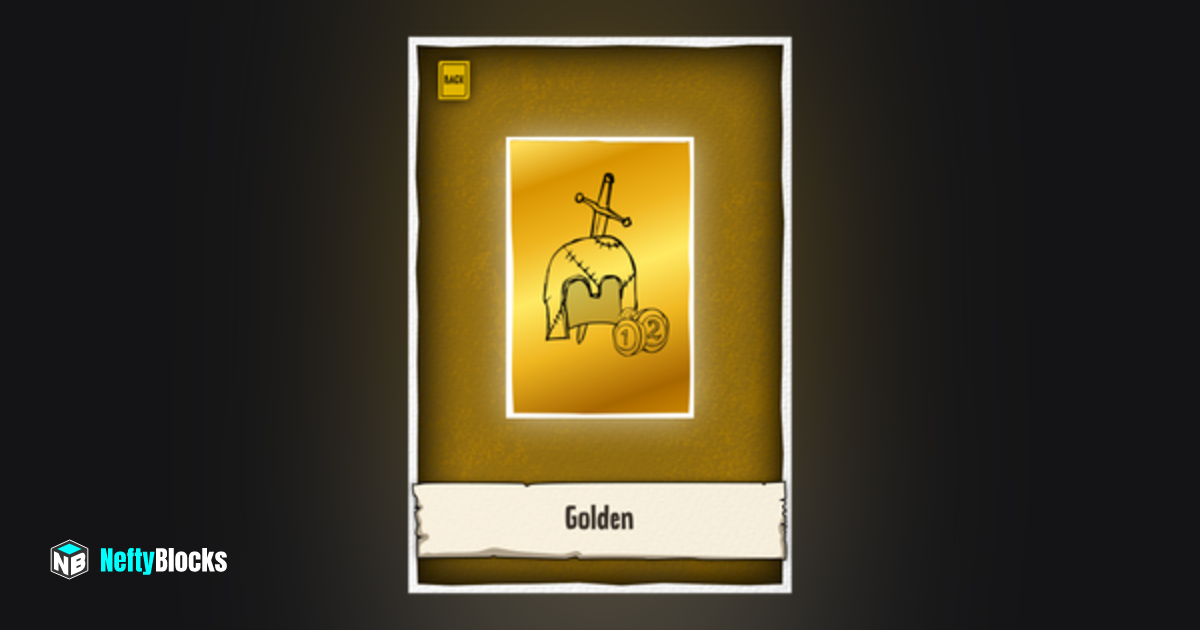 Golden Card Back NeftyBlocks The 1 Trade to Earn NFT Marketplace