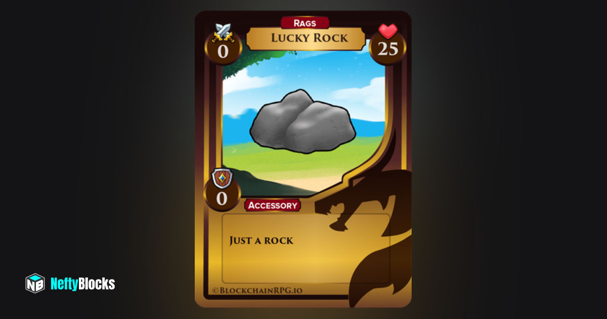 Lucky Rock #1310 | NeftyBlocks | The #1 Trade to Earn NFT Marketplace ...