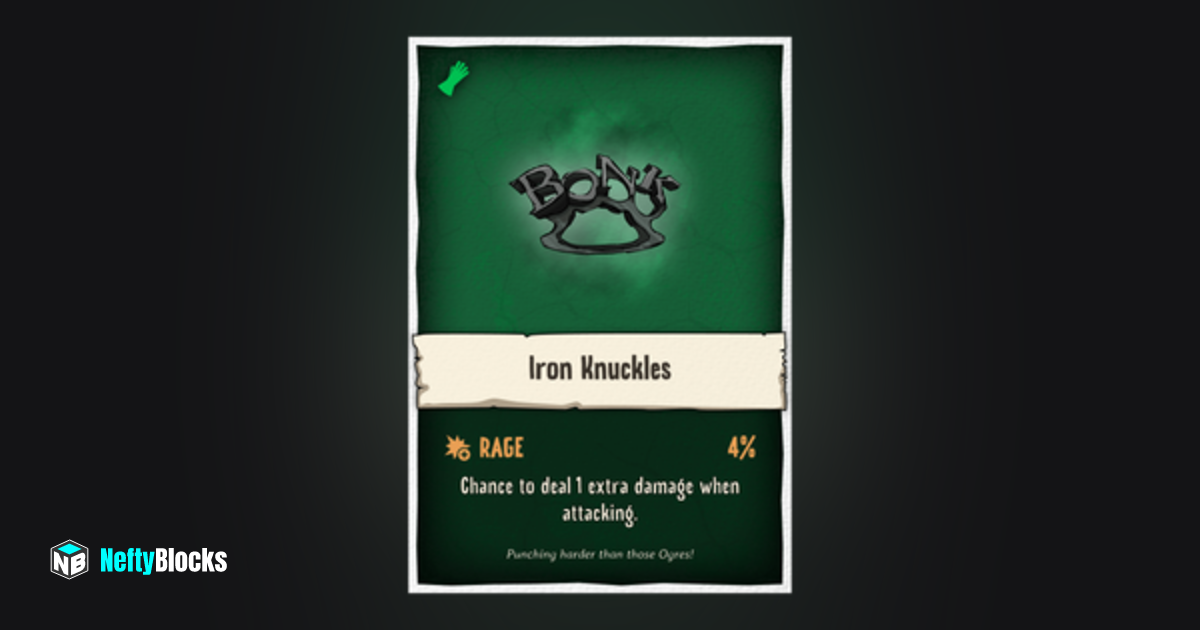 Iron Knuckles NeftyBlocks The 1 Trade to Earn NFT Marketplace on WAX