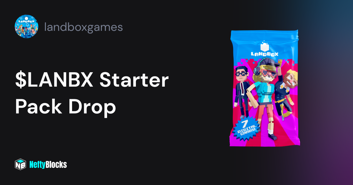 LANBX Starter Pack Drop landboxgames on NeftyBlocks The 1 Trade