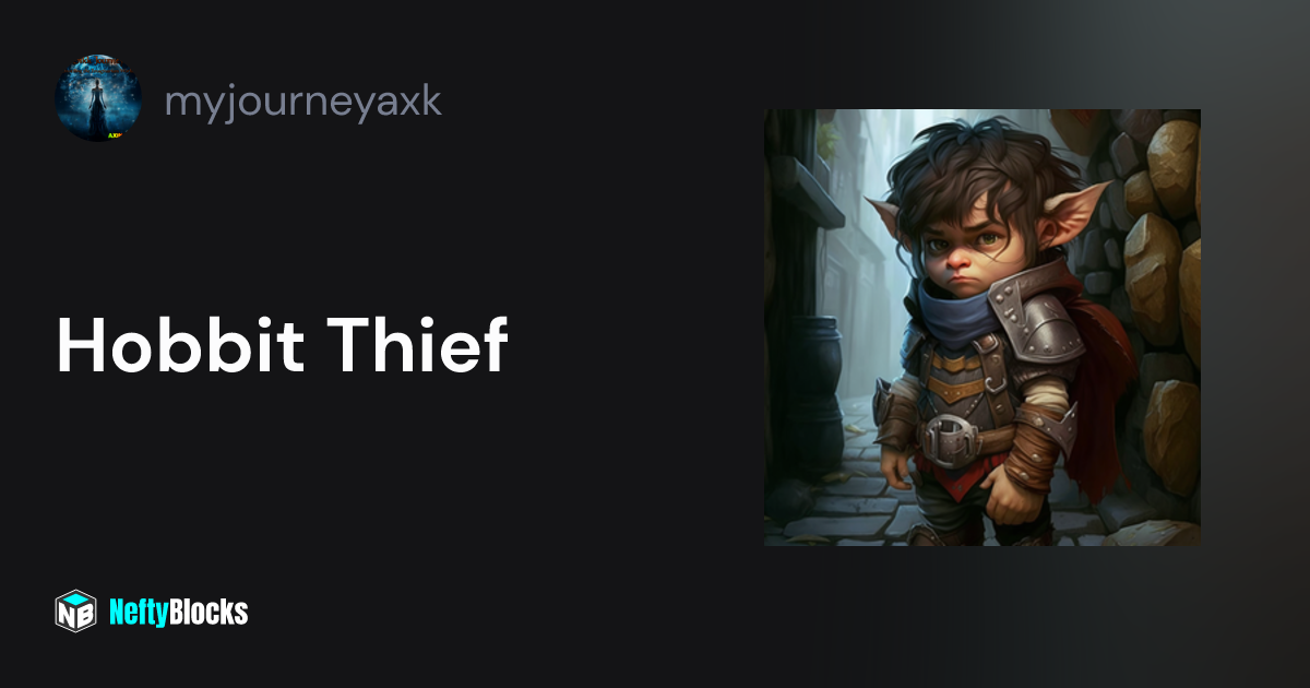 Hobbit Thief - myjourneyaxk on NeftyBlocks | The #1 Trade to Earn NFT ...